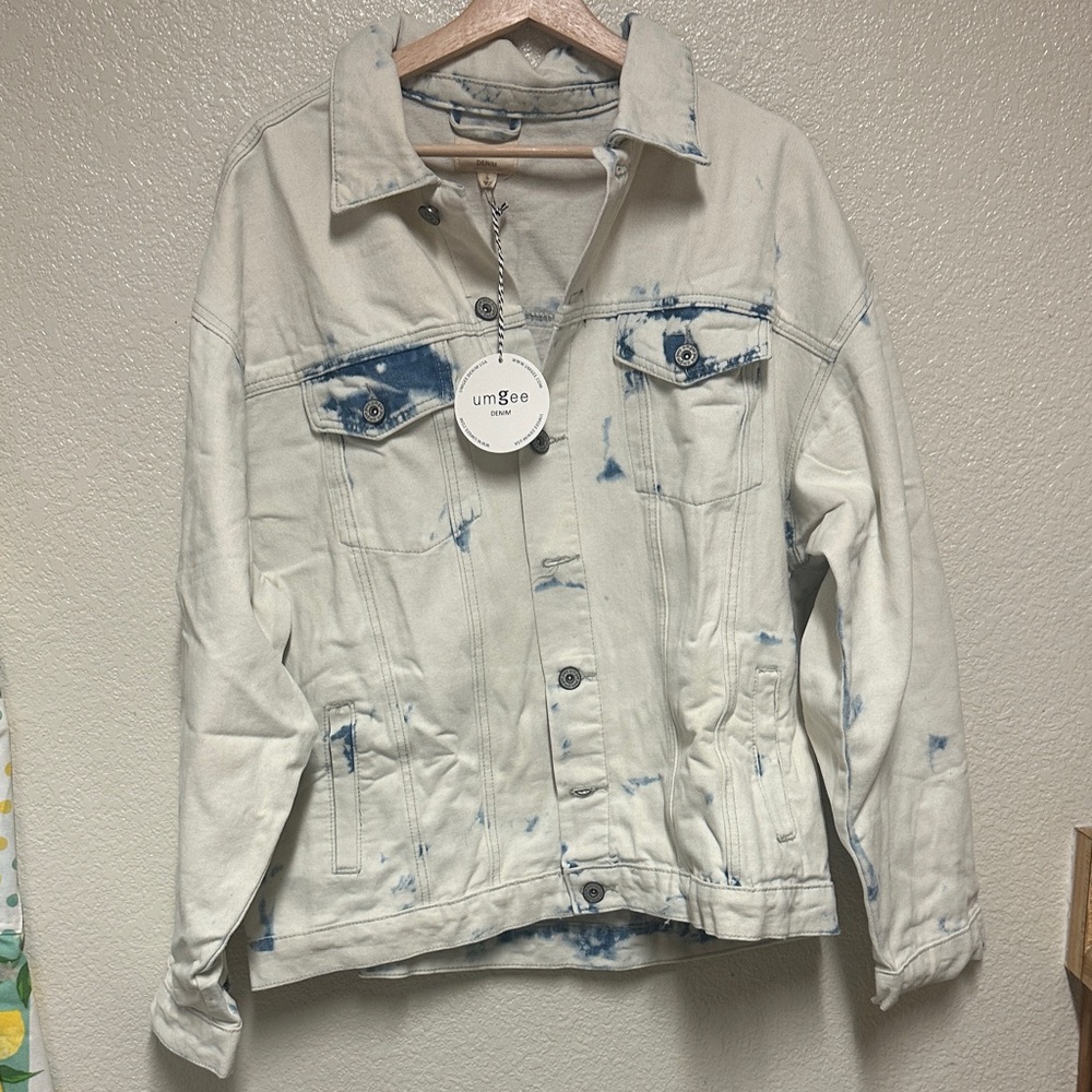 NWT Umgee Acid Wash Denim Jacket